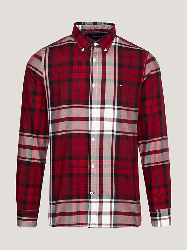 Tommy Hilfiger Burgundy Tartan Check Shirt - Image 5