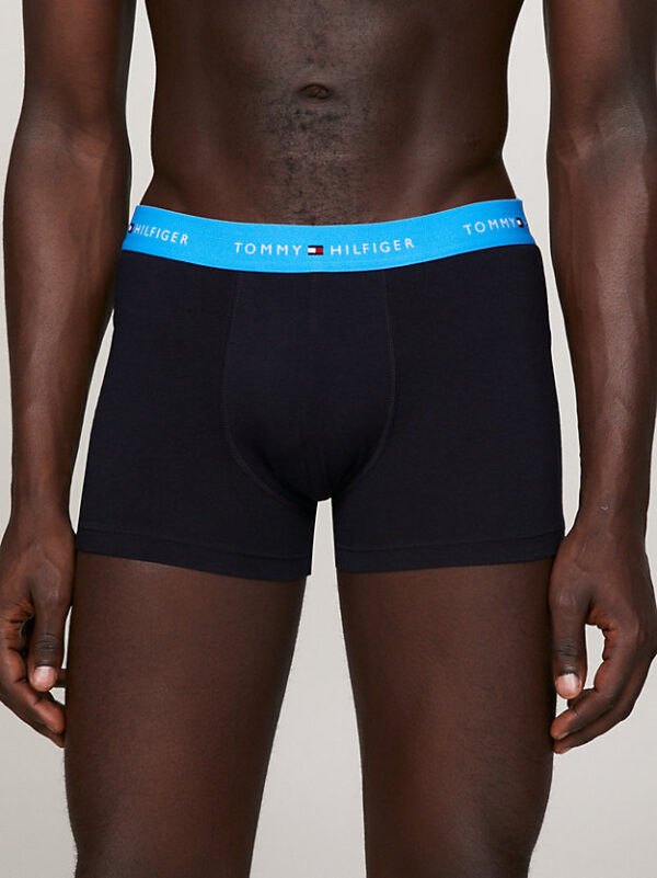 Tommy Hilfiger 3 Pack Navy Trunk With Blue, Green, Red Band - Image 2