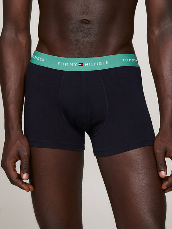 Tommy Hilfiger 3 Pack Navy Trunk With Blue, Green, Red Band - Image 4