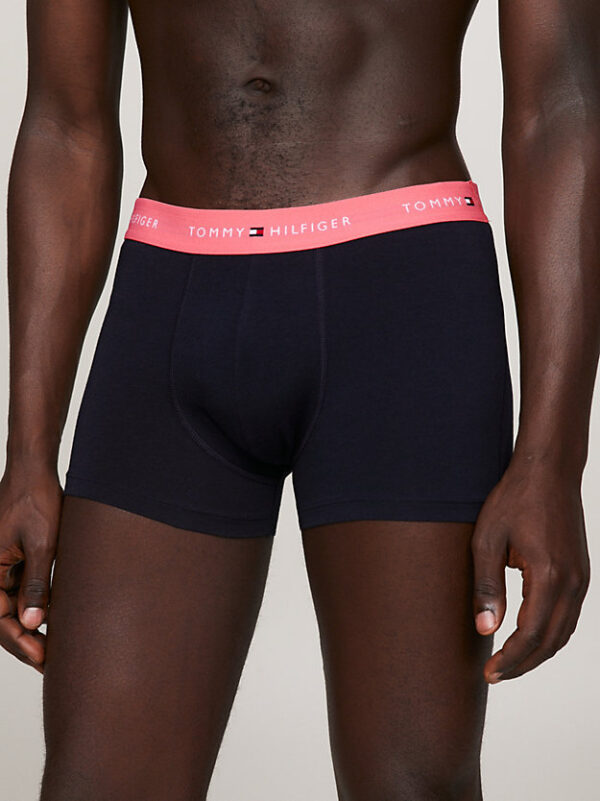 Tommy Hilfiger 3 Pack Navy Trunk With Blue, Green, Red Band - Image 3