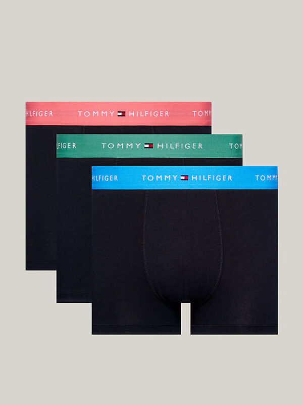 Tommy Hilfiger 3 Pack Navy Trunk With Blue, Green, Red Band