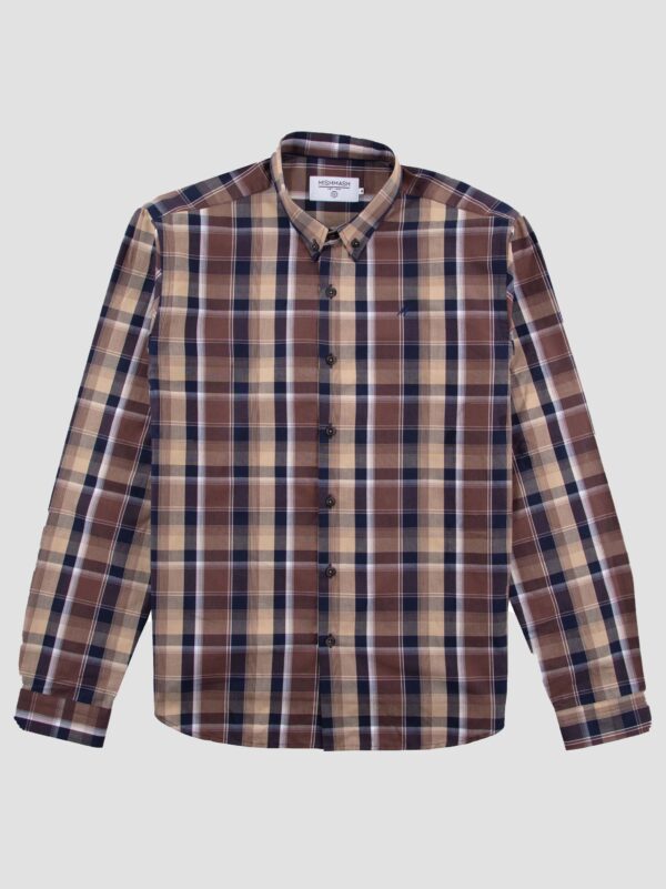 Mish Mash Rebel Tan & Navy Check Shirt