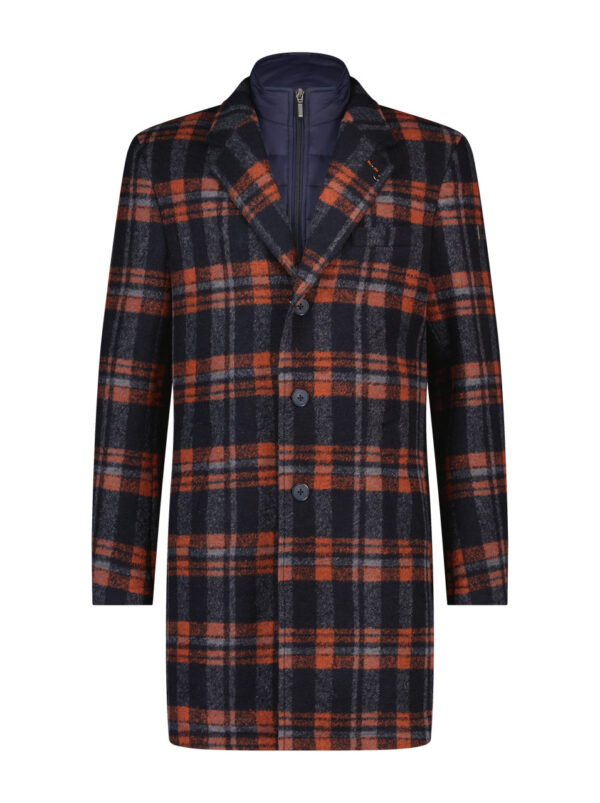 A Fish Named Fred Red & Navy Check With Removable Gilet - Image 2
