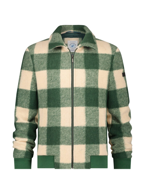 A Fish Named Fred Green & Cream Check Jopper Coat