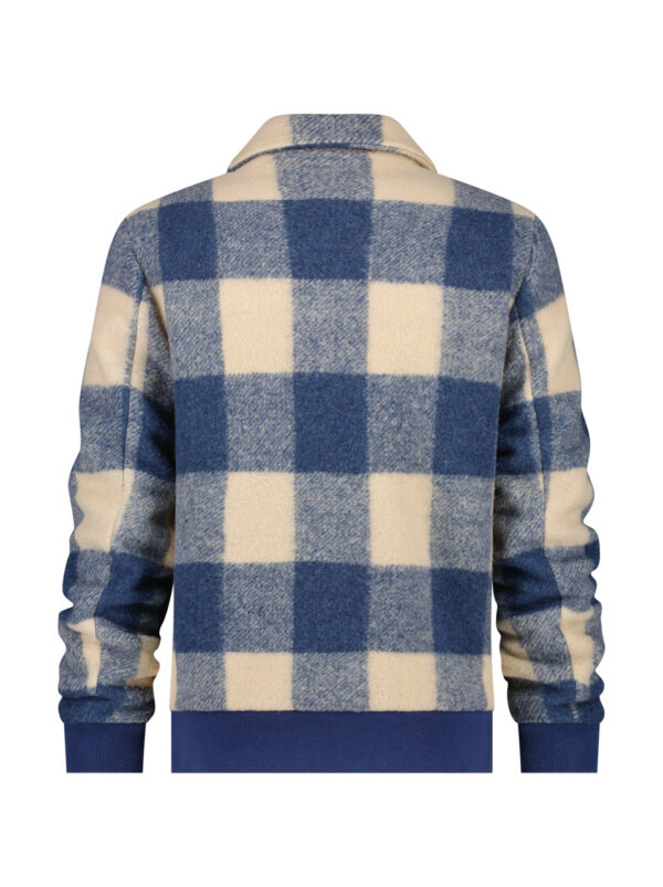 A Fish Named Fred Blue & Cream Check Jopper Coat - Image 3