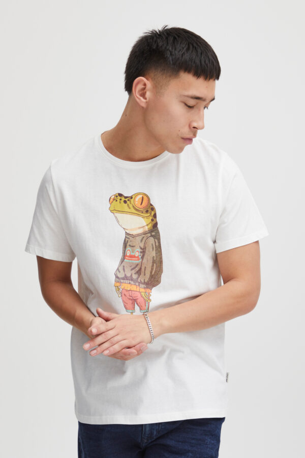 Blend White Frog Print T-Shirt 20716189