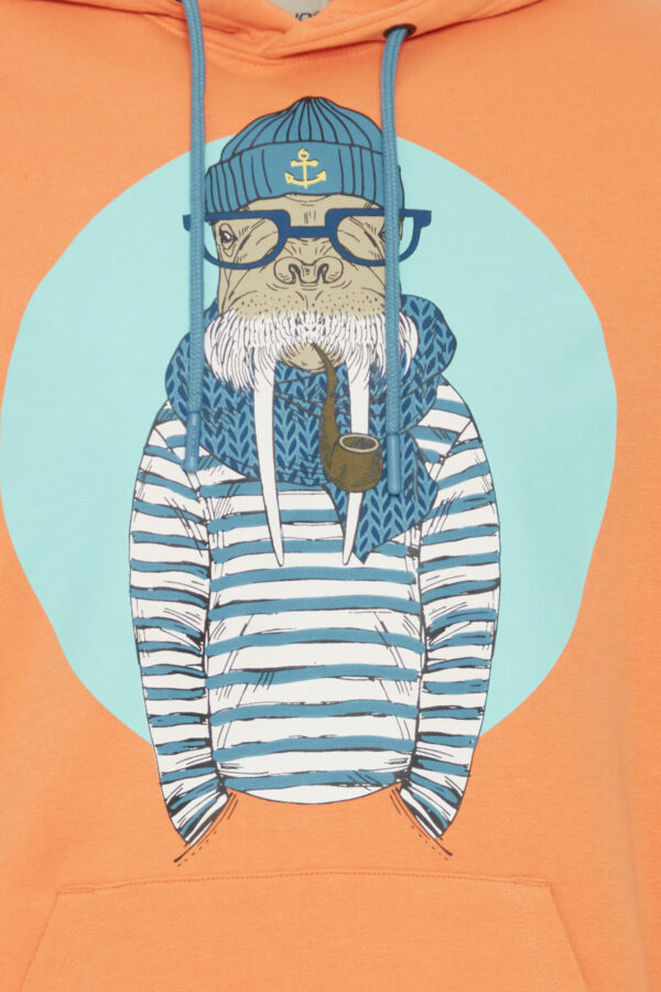 Blend Sailor Walrus Orange Hoodie 20716888 - Image 5