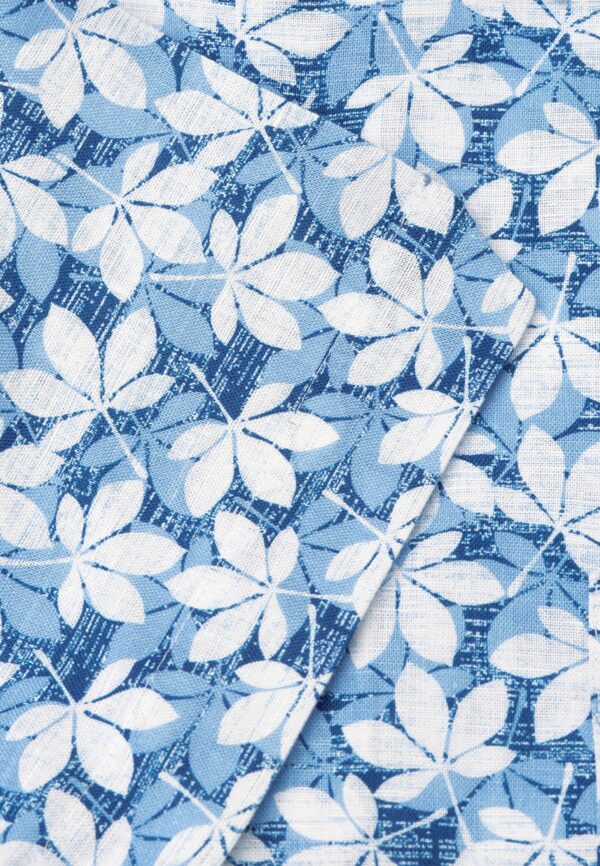 Brook Taverner Blue Tropical Print Short Sleeve Shirt 4479 - Image 3