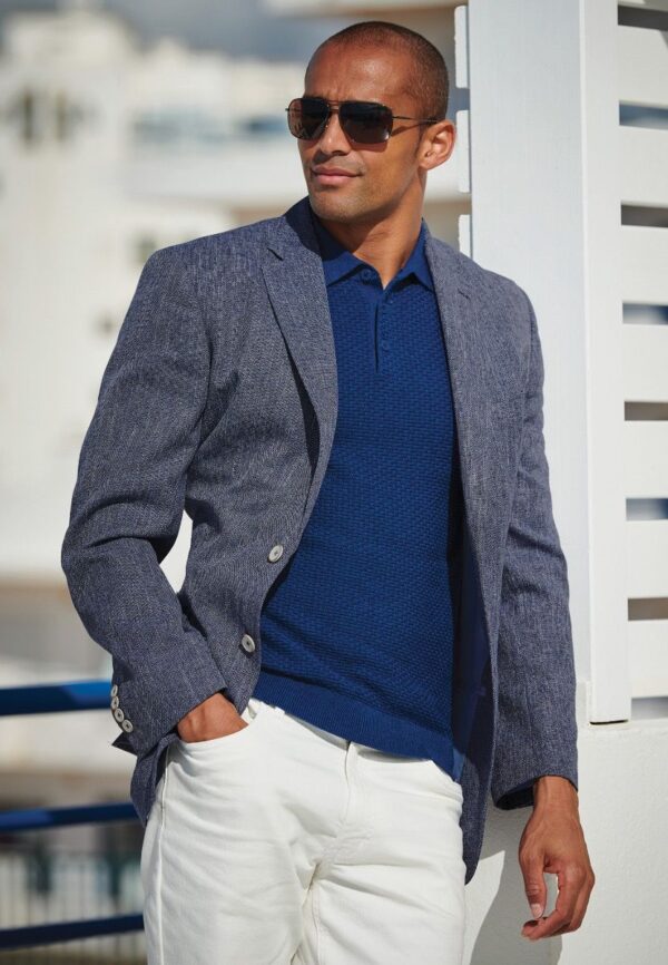 Brook Taverner Greig Blue Textured Jacket