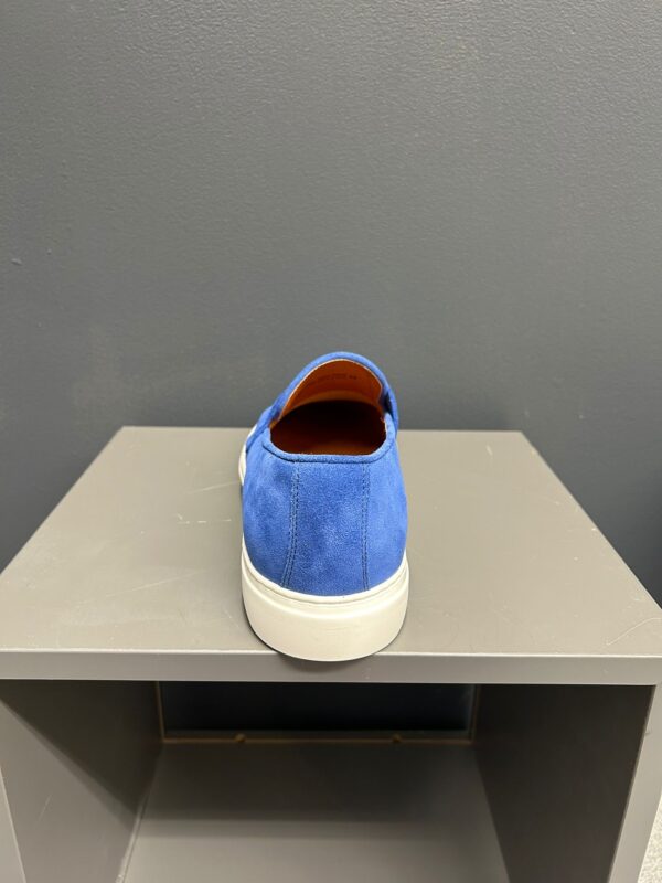 Lacuzzo Bright Blue Suede Slip On Shoe - Image 4