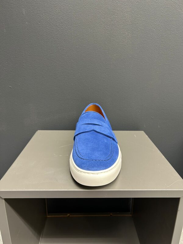 Lacuzzo Bright Blue Suede Slip On Shoe - Image 2