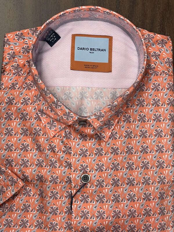 Dario Beltran Canete - Coral Swirl Pattern Shirt - Image 2