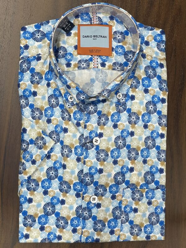 Dario Beltran Burela - Blue Circle Short Sleeve ShIrt