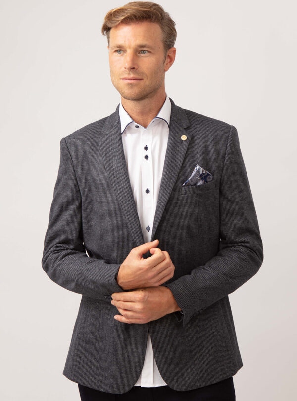 Guide London Navy Houndstooth Jacket 3561
