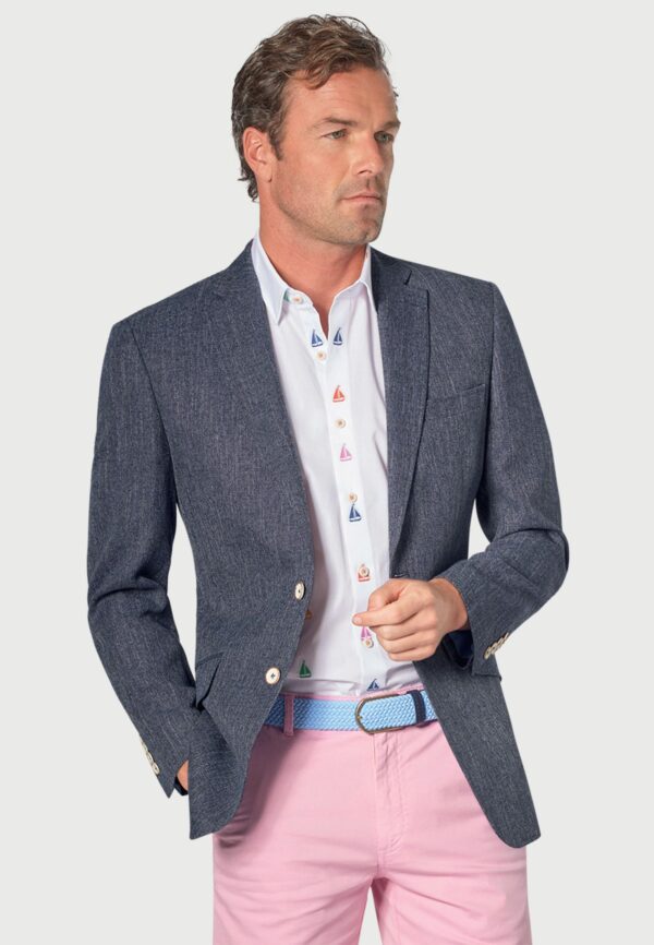 Brook Taverner Greig Blue Textured Jacket - Image 5