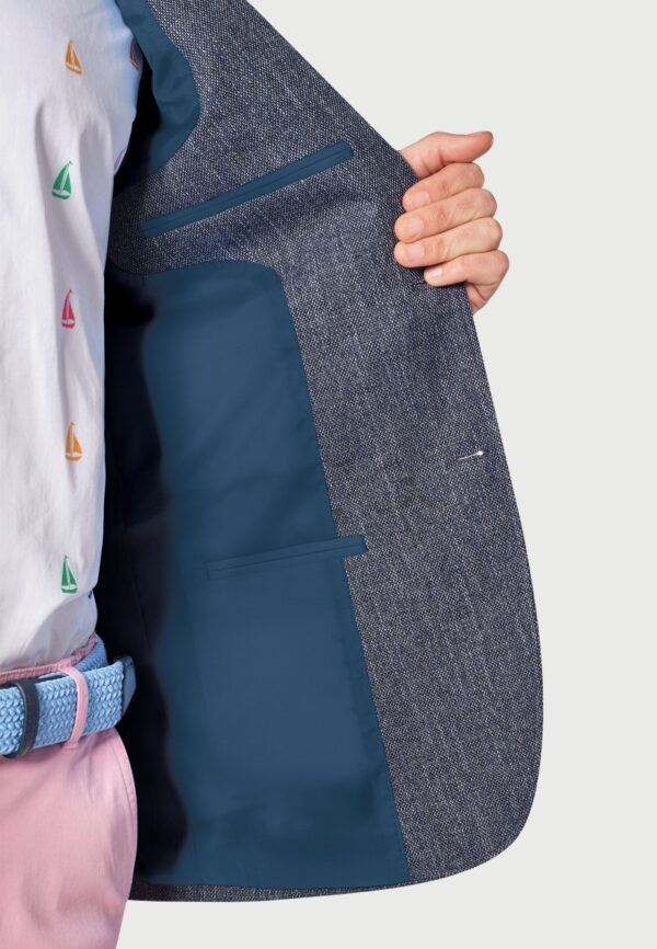 Brook Taverner Greig Blue Textured Jacket - Image 2
