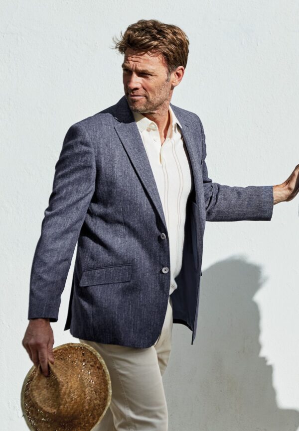 Brook Taverner Greig Blue Textured Jacket - Image 4