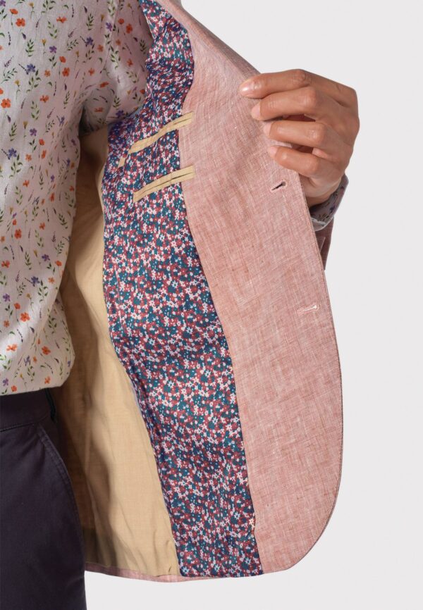 Brook Taverner Leeds Dusky Rose Linen Jacket - Image 5