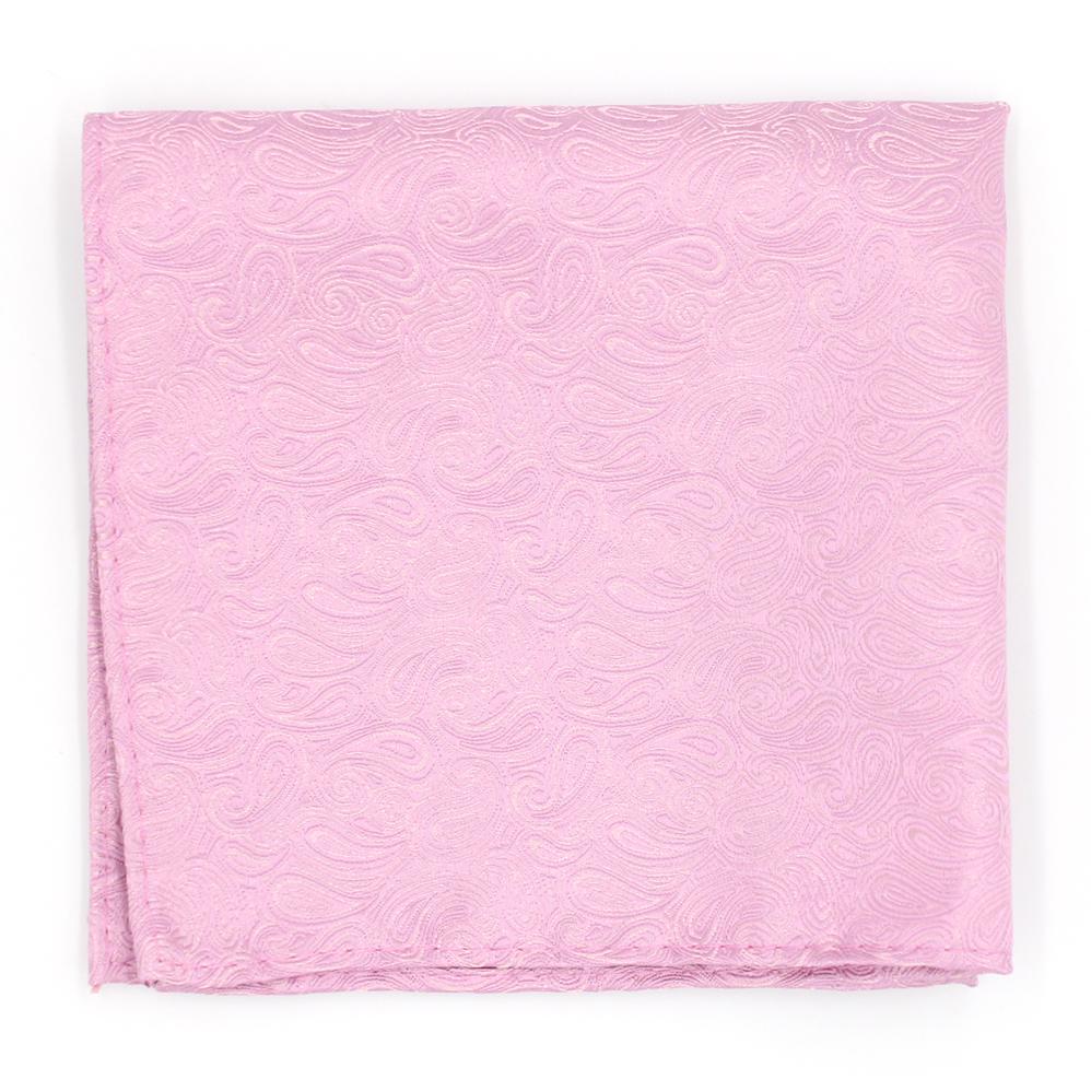 L.A Smith Pink Paisley Print Handkerchief