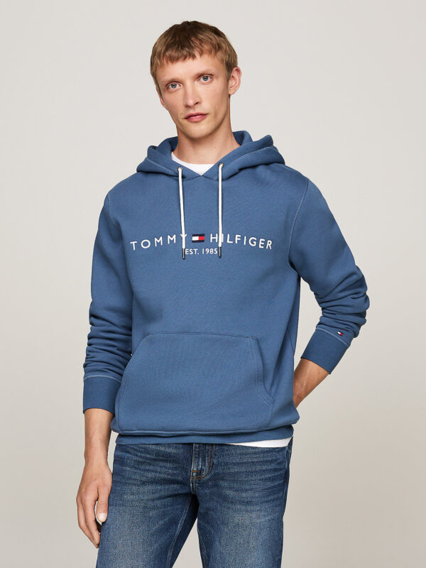 Tommy Hilfiger Logo Blue Hoodie - Image 5