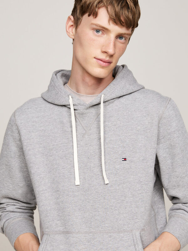 Tommy Hilfiger Basic Flag Grey Hoodie - Image 2