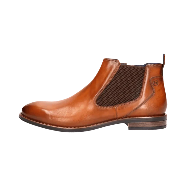 Bugatti Brown Leather Boot with side Zip