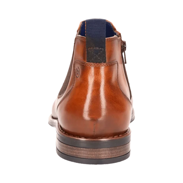 Bugatti Brown Leather Boot with side Zip - Image 2