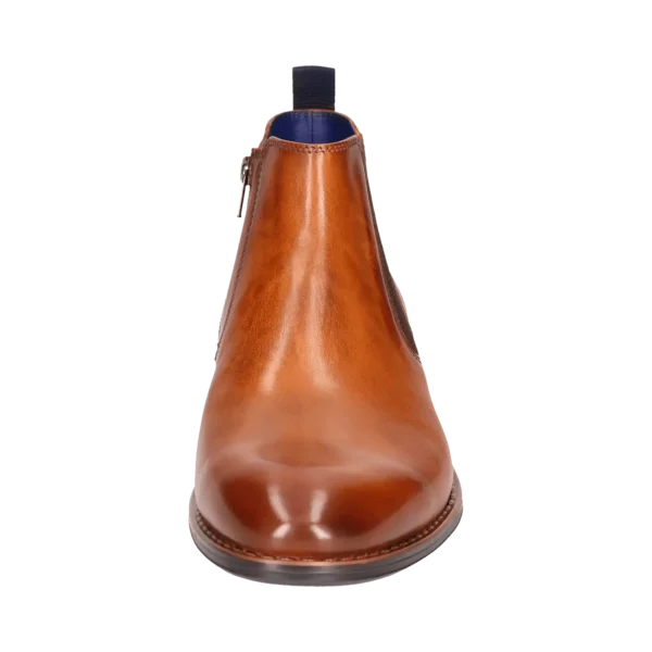 Bugatti Brown Leather Boot with side Zip - Image 4