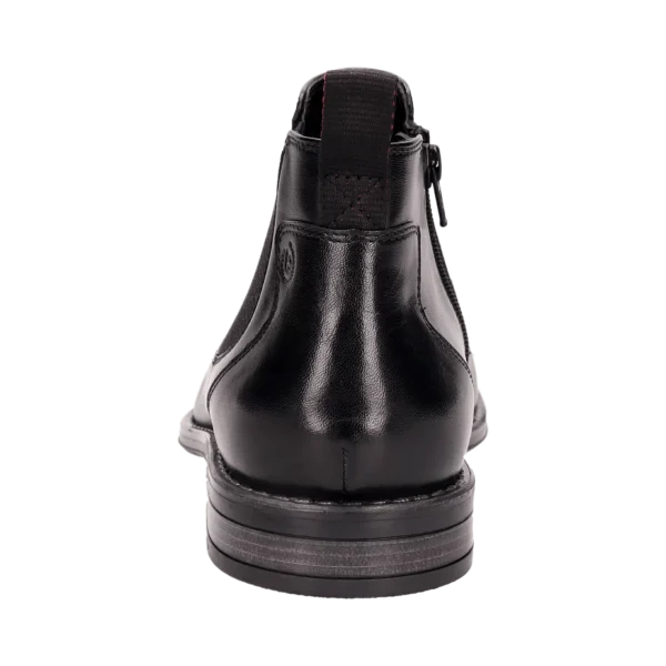 Bugatti Black Leather Boot with side Zip - Image 4