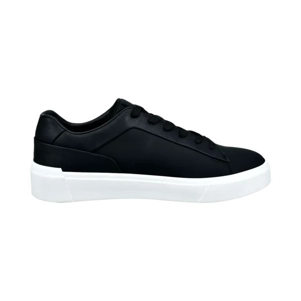 Bugatti Black Trainer with White Soles - Image 2