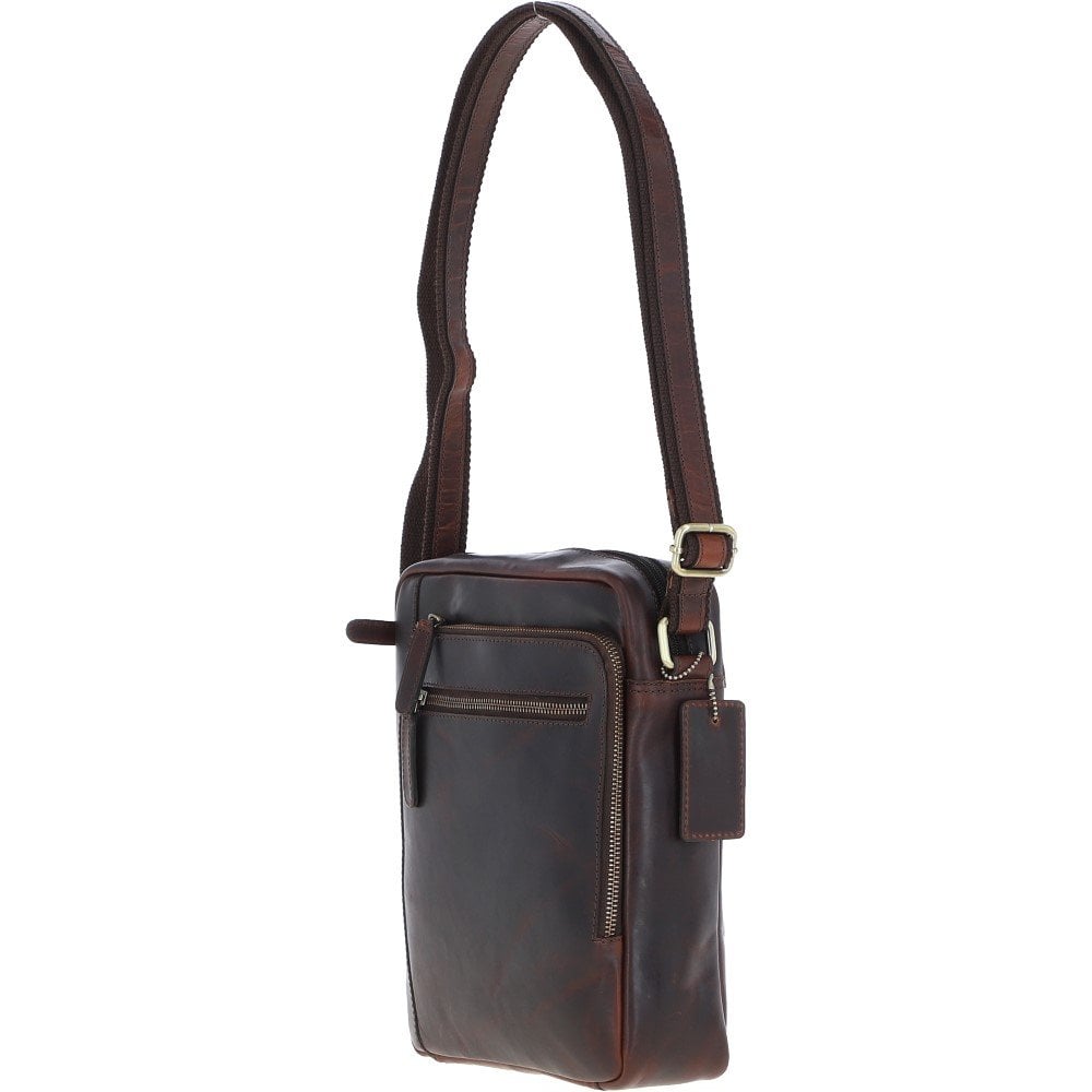 Ashwood Leather Travel Flight Bag Brown: K-42 - Image 2