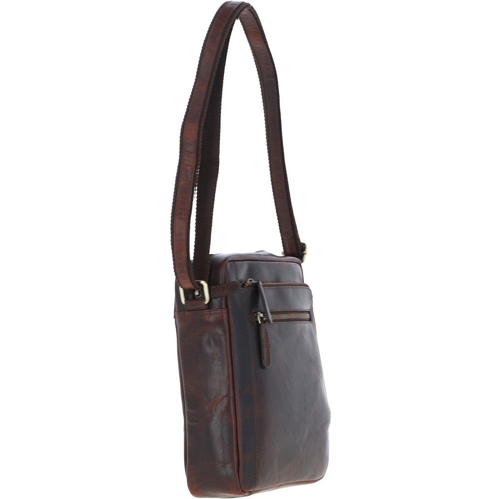 Ashwood Leather Travel Flight Bag Brown: K-42 - Image 4