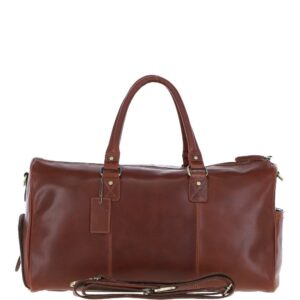 Large Leather Holdall Chestnut: K-48