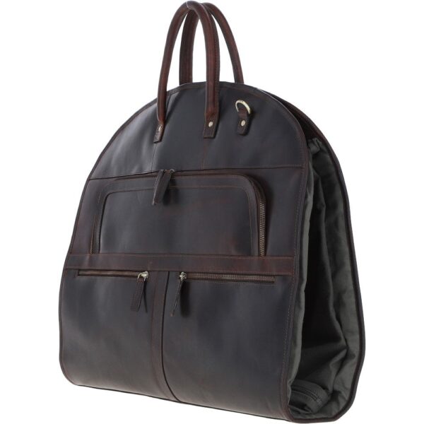 Mens Leather Suit Carrier Brown: K-50 - Image 3