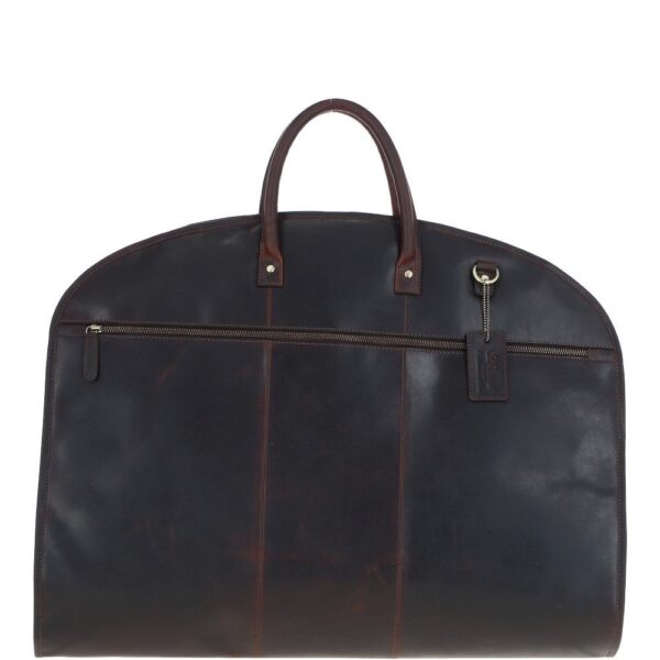 Mens Leather Suit Carrier Brown: K-50 - Image 4