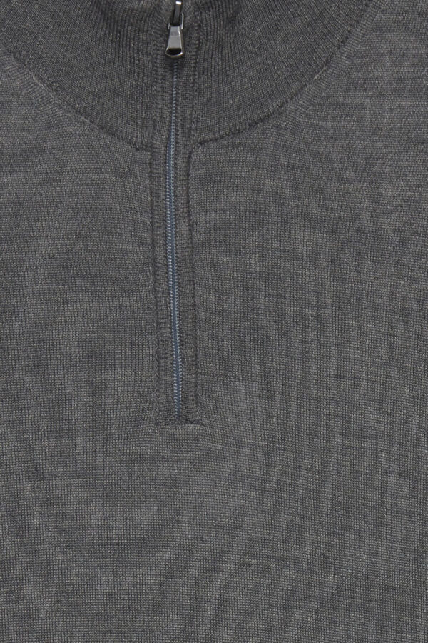 Casual Friday Grey Karlo 1/4 Zip  Jumper 20503605 - Image 3