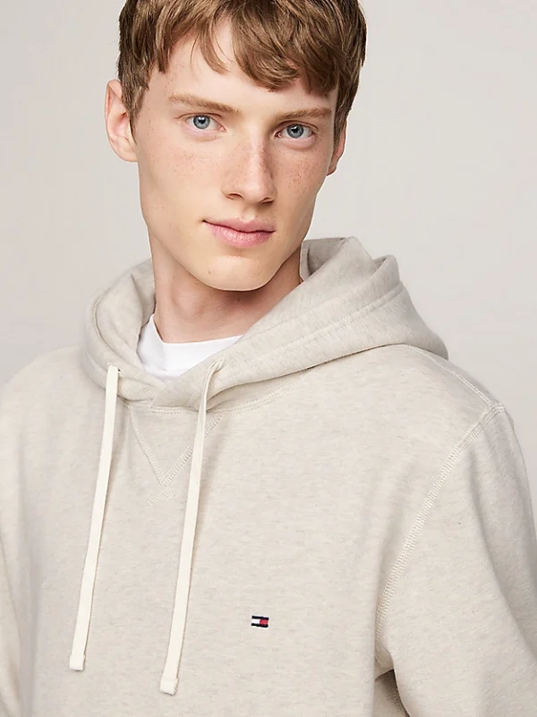 Tommy Hilfiger Oatmilk Essential Fleece Hoody MW0MW37230 HGF - Image 3