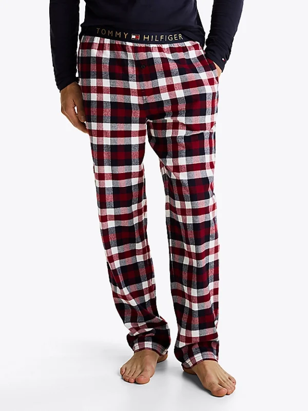 Tommy Hilfiger Red Original Flannel Pyjama Bottoms UM0UM02987 0G2 - Image 4