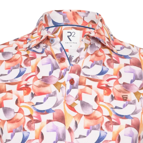 R2 Multi Patterned Polo Shirt - Image 2