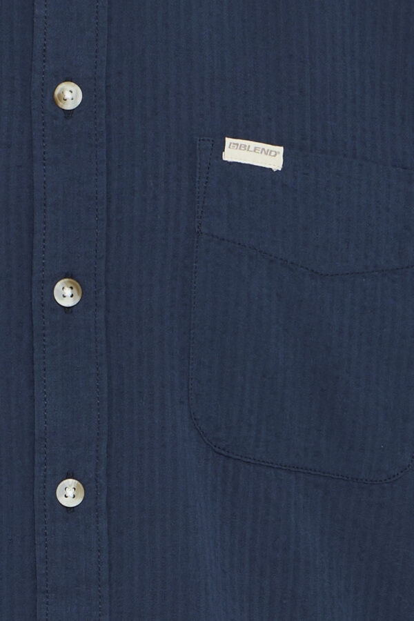 Blend Navy Short Sleeve Shirt 20718125 - Image 5