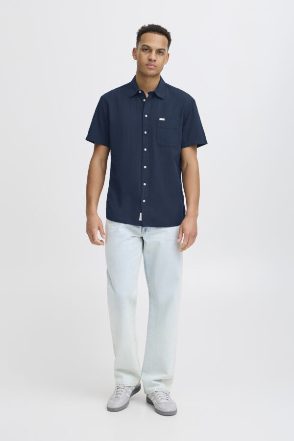 Blend Navy Short Sleeve Shirt 20718125