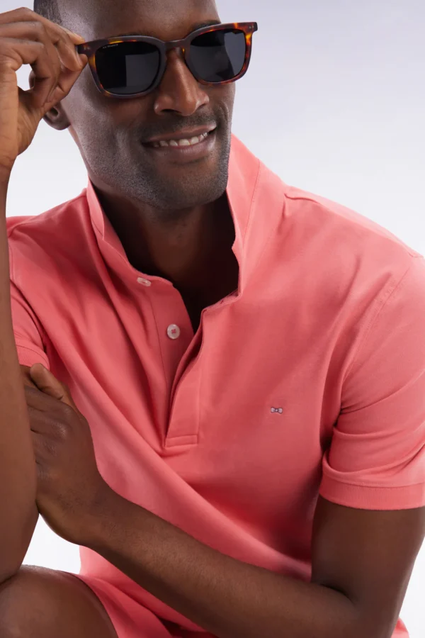 Eden Park Pink Slim Fit Stretch Polo Shirt - Image 2