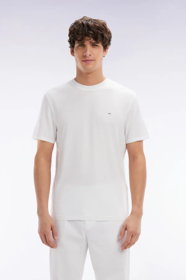Eden Park White Regular Fit T-Shirt E25MAITC0001