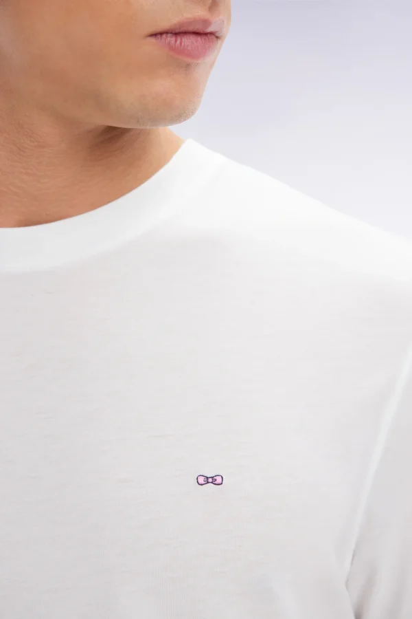 Eden Park White Regular Fit T-Shirt E25MAITC0001 - Image 4