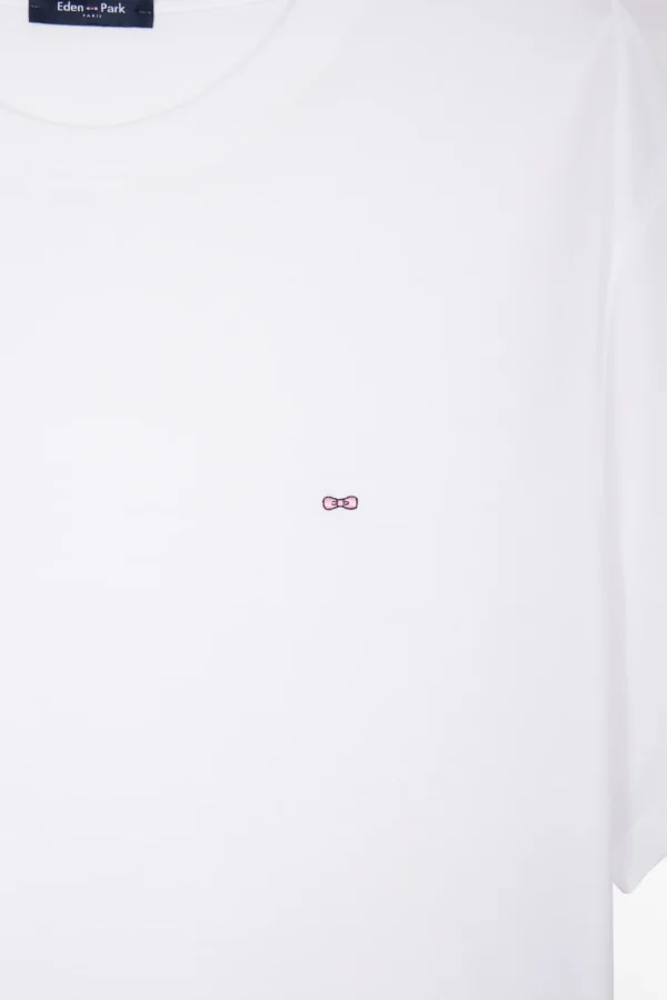 Eden Park White Regular Fit T-Shirt E25MAITC0001 - Image 5