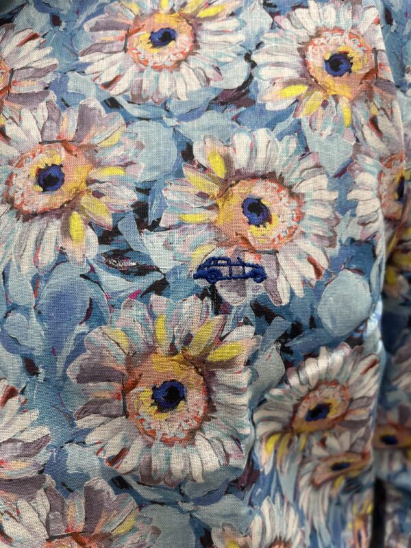 Dario Beltran Tala - Painted Blue Sunflowers Shirt - Image 2