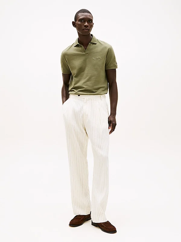 Tommy Hilfiger Regular Fit Terry Polo Shirt in Green - Image 4