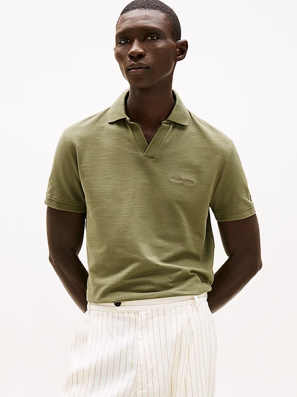 Tommy Hilfiger Regular Fit Terry Polo Shirt in Green