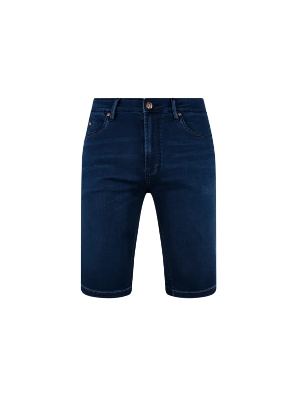 Mish Mash Dark Navy Denim Shorts - Image 3