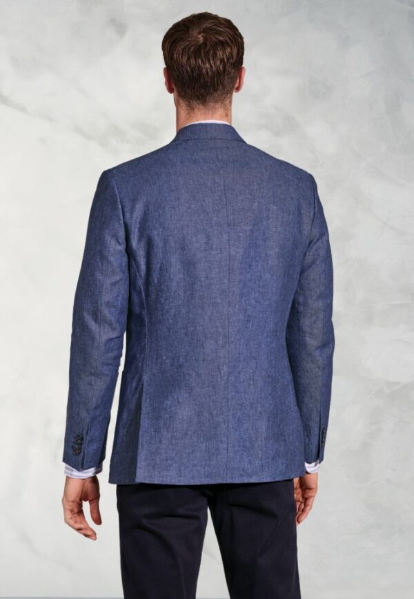 Brook Taverner Eastwood Linen Jacket in Blue - Image 5